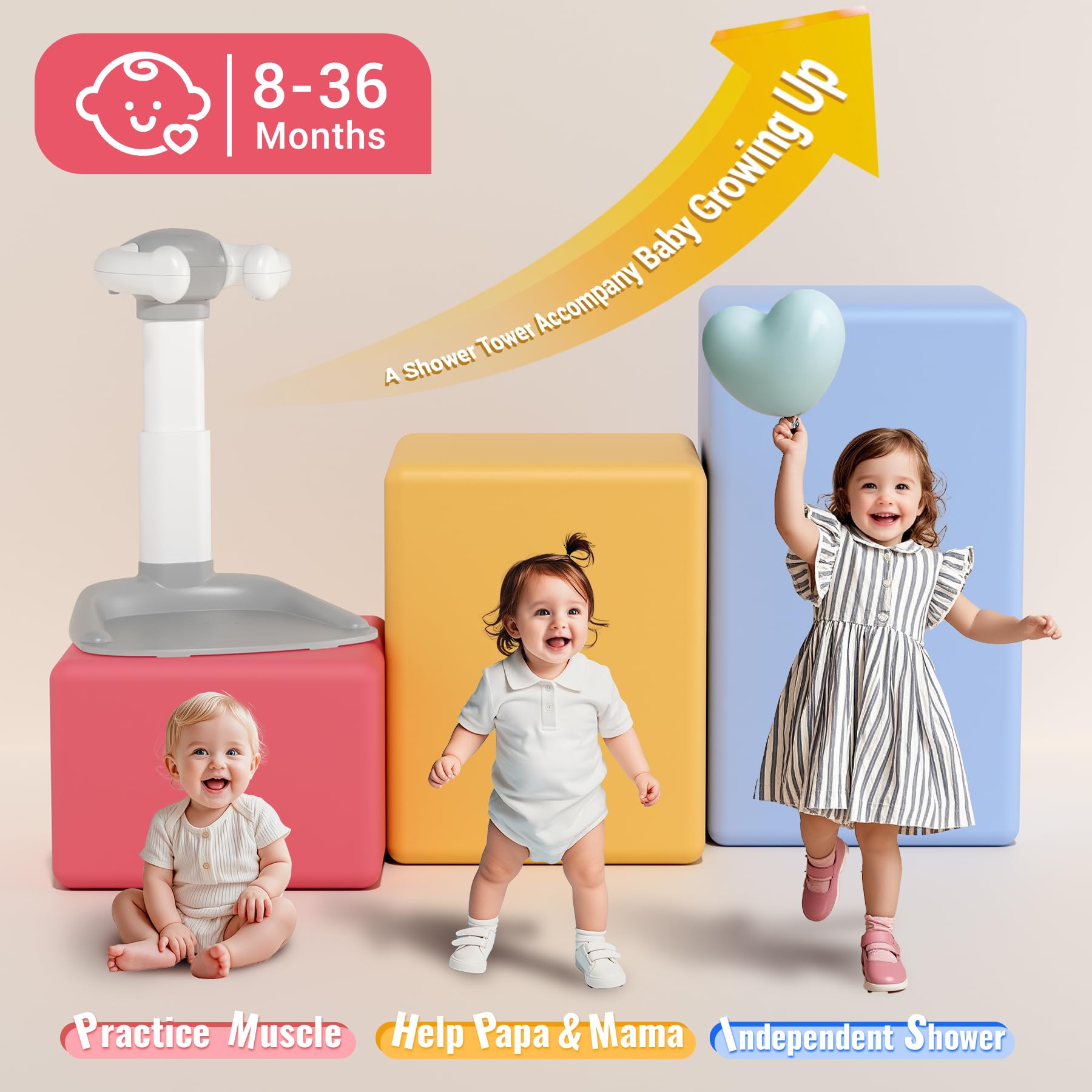 Balla Balein easy-assembly bath stand set up in seconds.