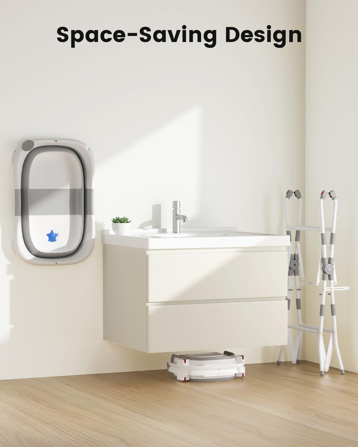 BALLA BALEIN tub features soft drain hole for smooth water release.
