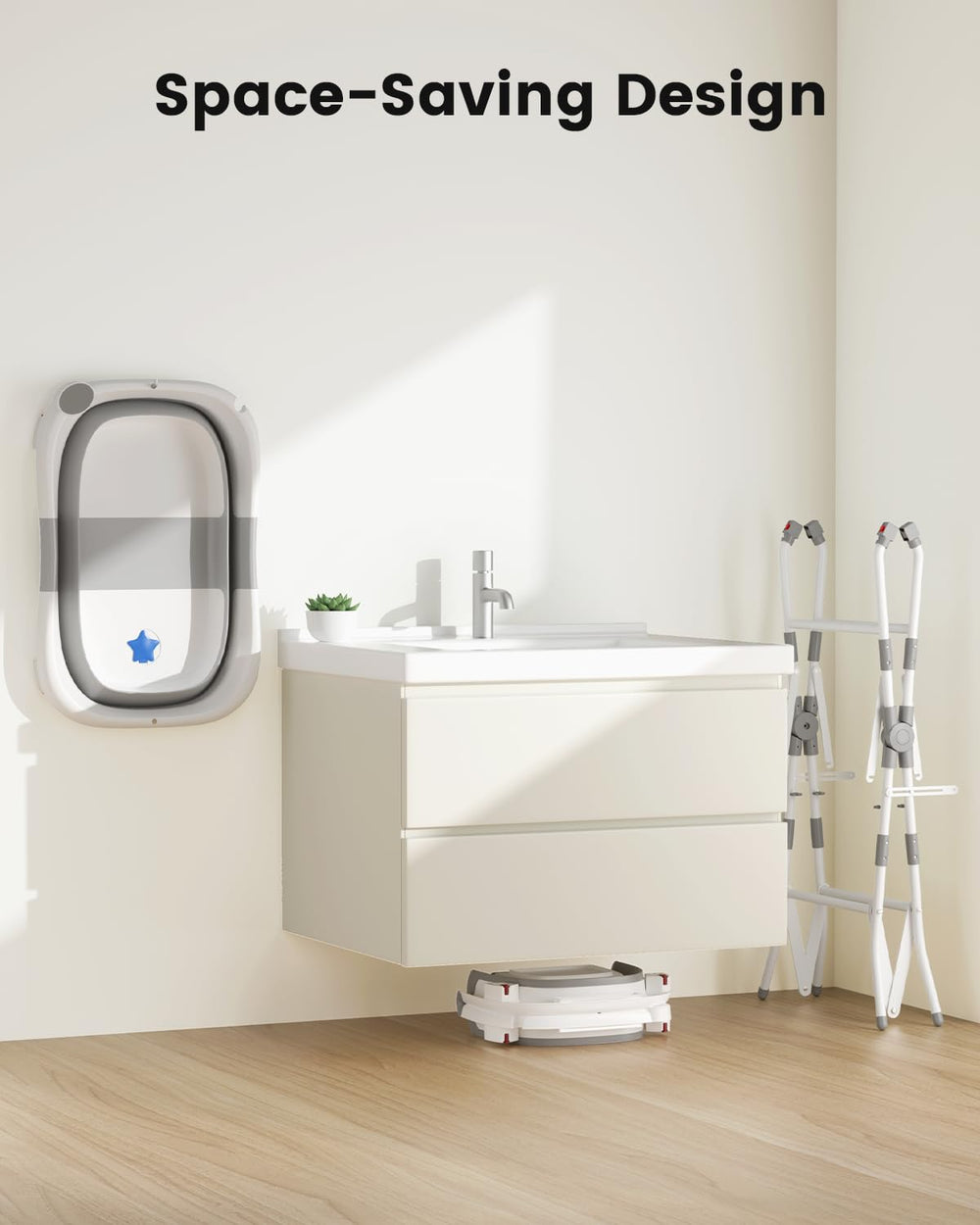 BALLA BALEIN tub features soft drain hole for smooth water release.