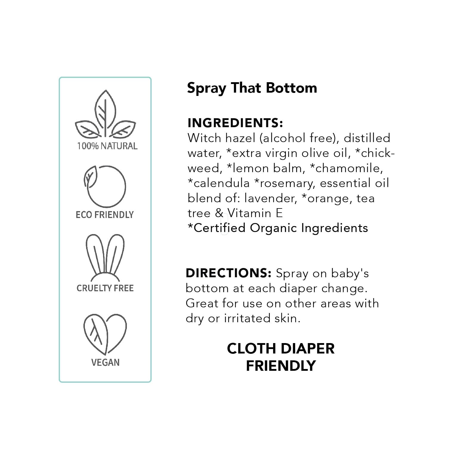 BALM! Baby herbs and oils infusion bottle for soothing skincare.