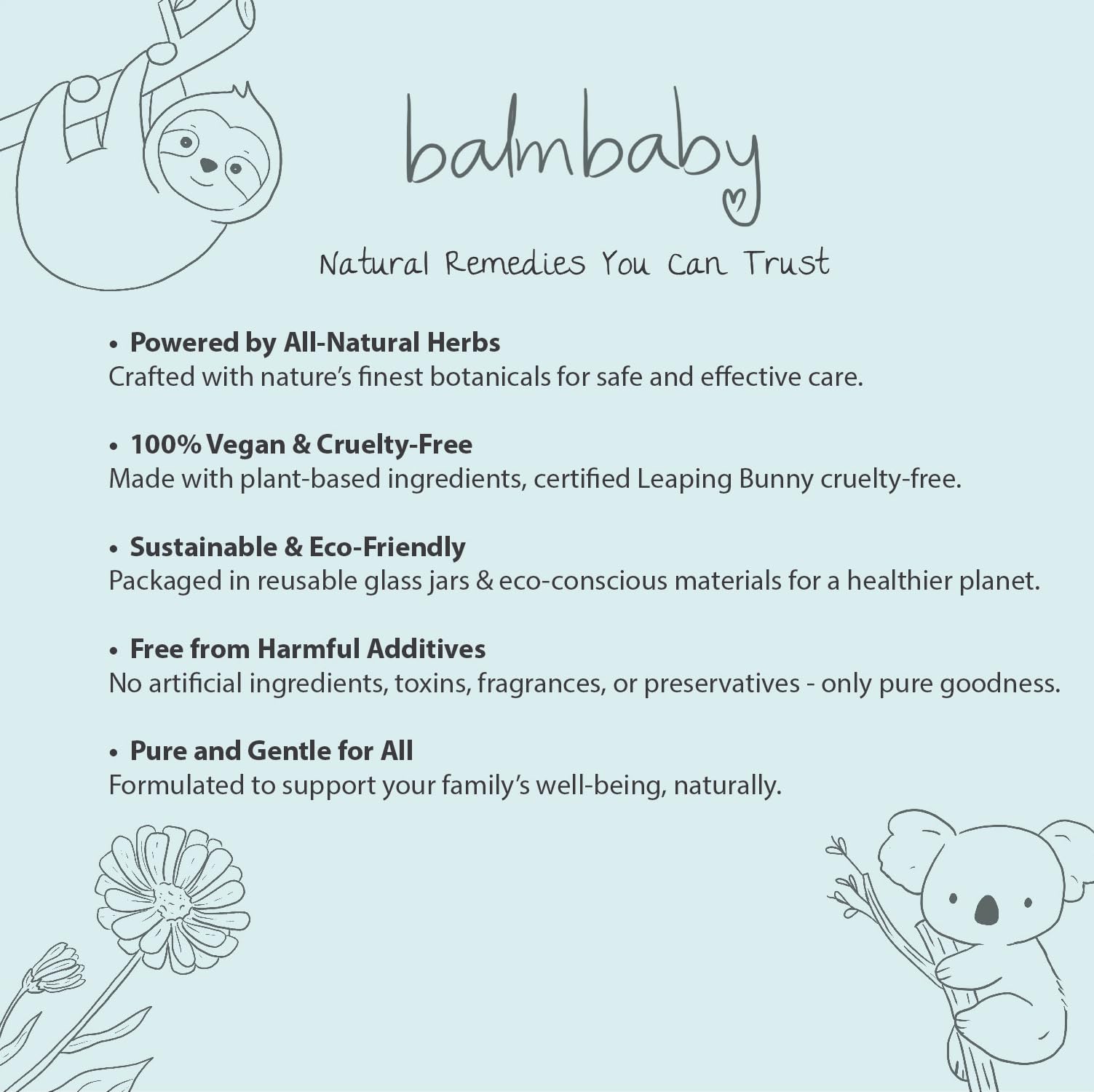 Balm! Baby Teething Tincture glass bottle on shelf for natural gum comfort.