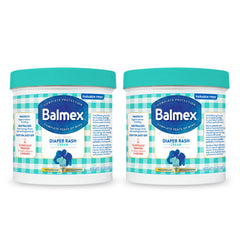 Balmex complete protection diaper cream 16oz jar front view for quick rash relief.