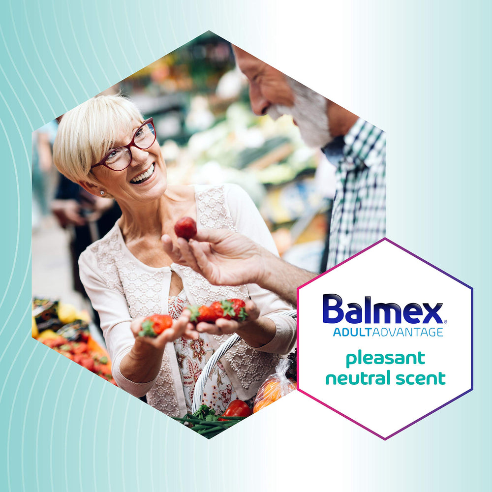 Caregiver uses Balmex in daily sensitive-skin care routine for aging skin.