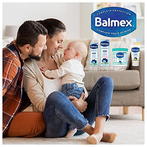 Balmex pediatrician recommended badge on packaging conveys trust for daily use.