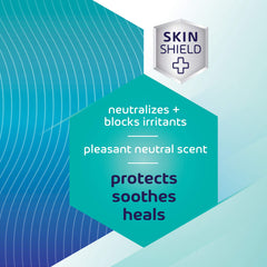 Balmex SkinShield botanicals label highlights soothing ingredients and irritant defense.