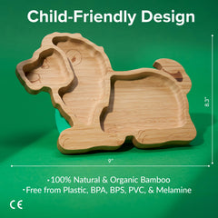BamBamKidz food-grade silicone rim adds gentle grip for easy handling.