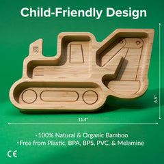 BamBamKidz bamboo divided suction plate colors highlight playful kid-friendly design