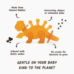Bambeado Dibly teether graspable limbs aid tiny hands and safe chewing.