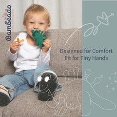Natural rubber closeup highlighting safe, durable teething material for early comfort