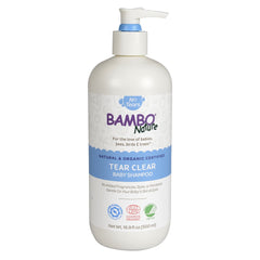 Bambo Nature Tear Clear Baby Shampoo bottle front for tear-free bath time.