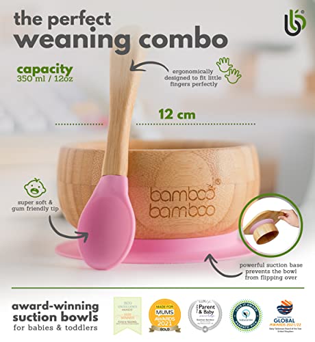Bamboo Bamboo natural bamboo plate side view highlights smooth edges and safe design.