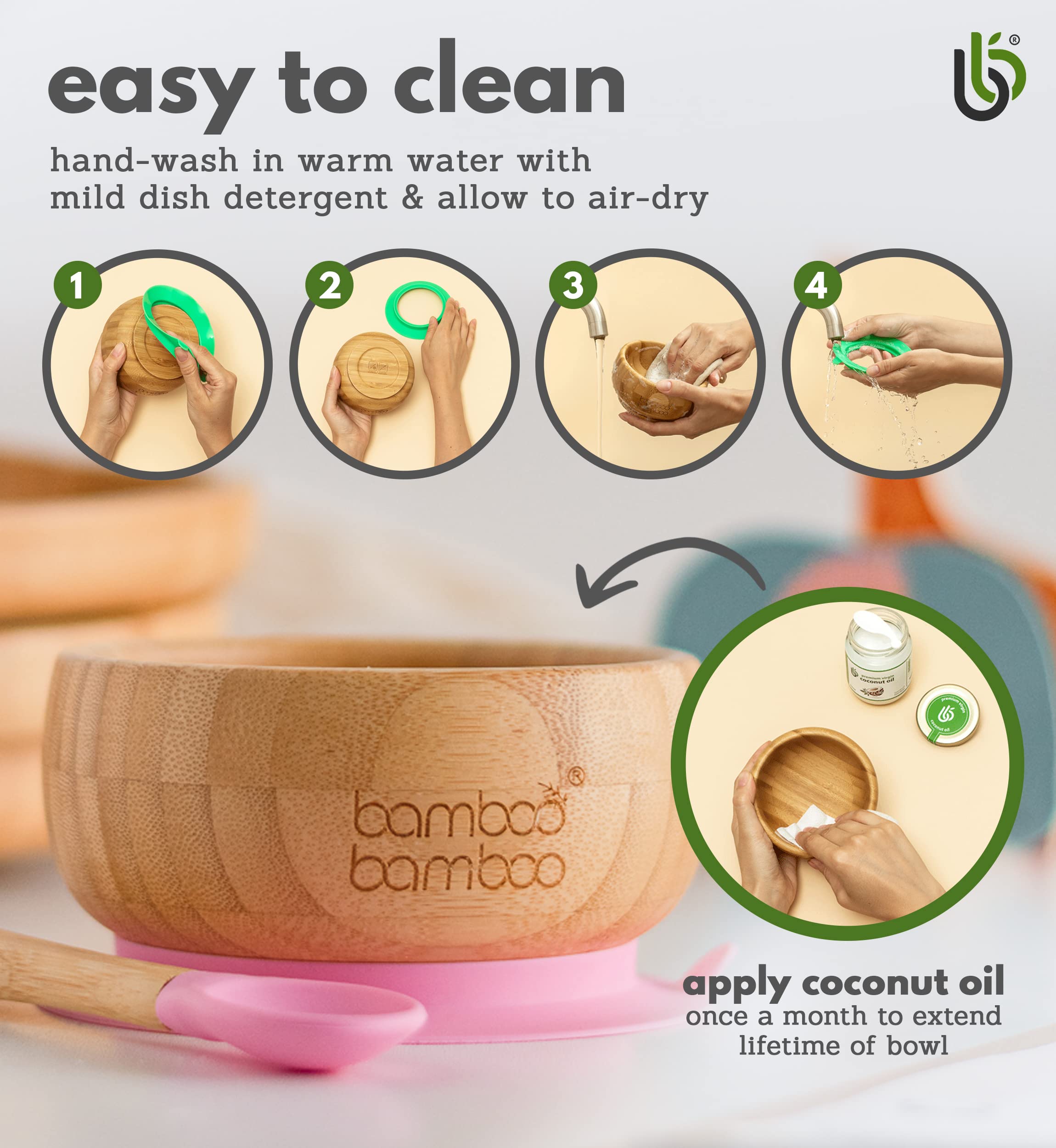 bamboo bamboo non-toxic BPA-free material ensures baby-safe tableware.