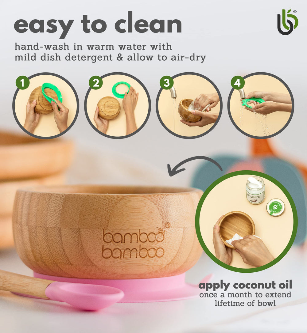 bamboo bamboo non-toxic BPA-free material ensures baby-safe tableware.