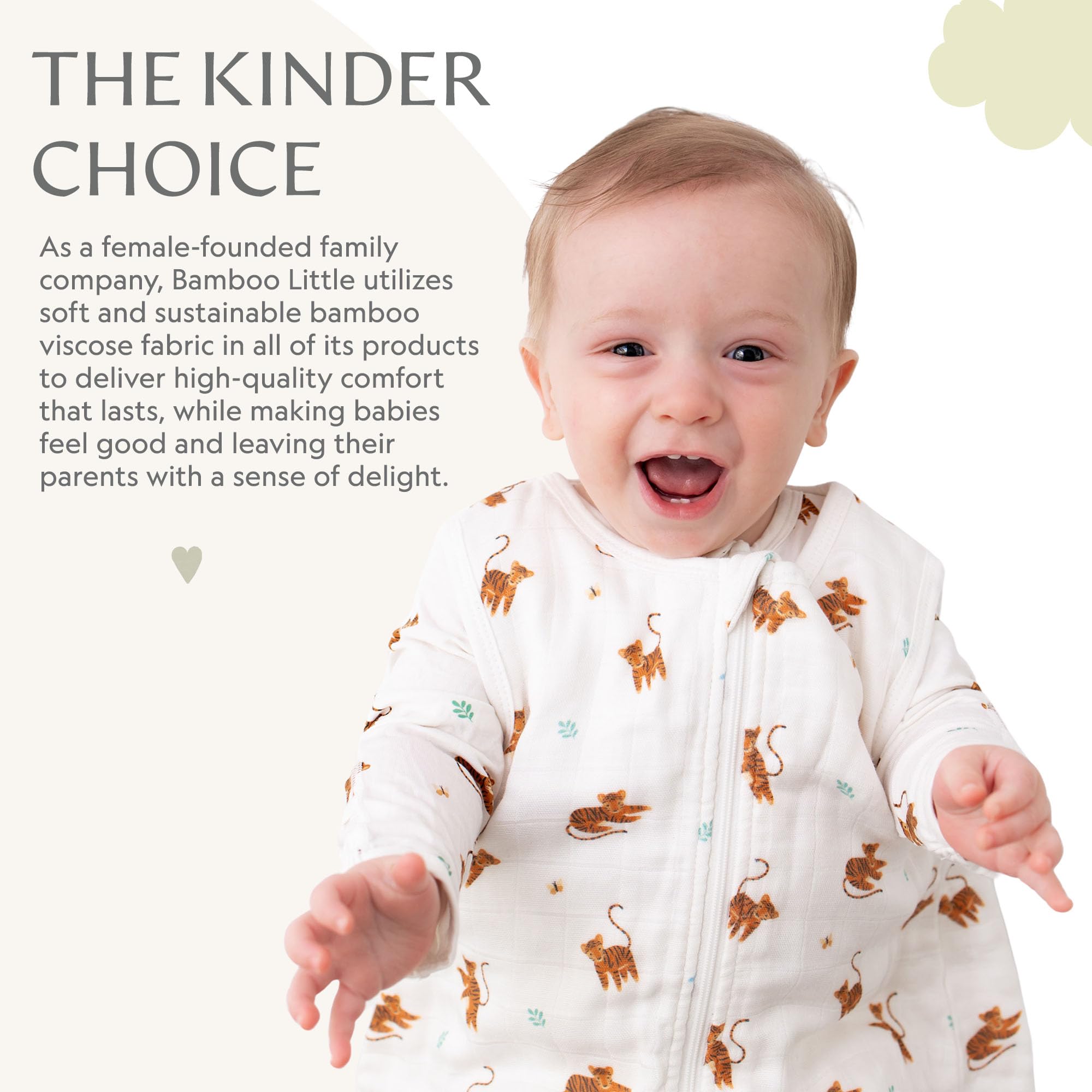 Bamboo Little animal-prints footie adds playful style for babies