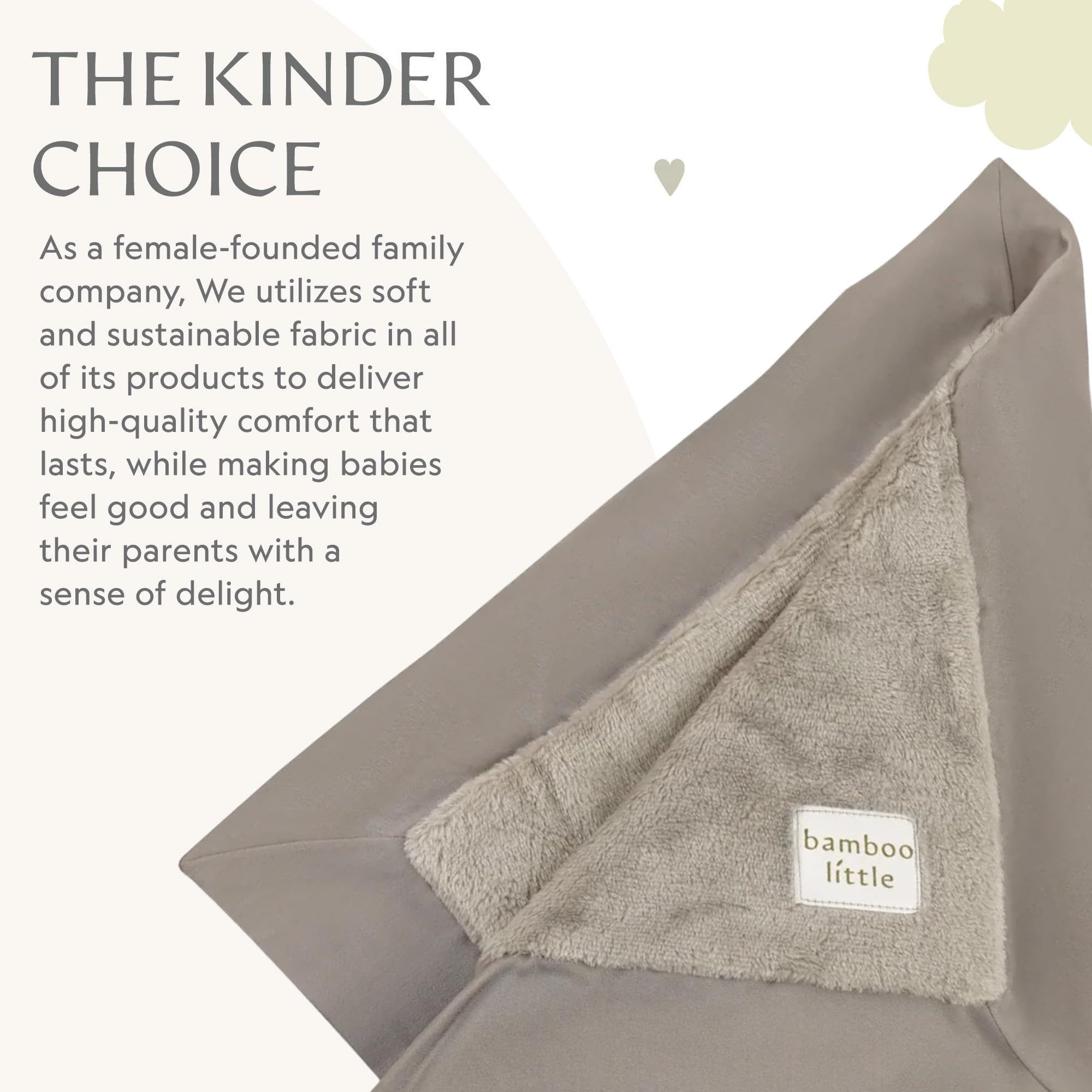 Bamboo Little baby-skin-friendly fabric gray security blanket softening after wash for continued comfort.