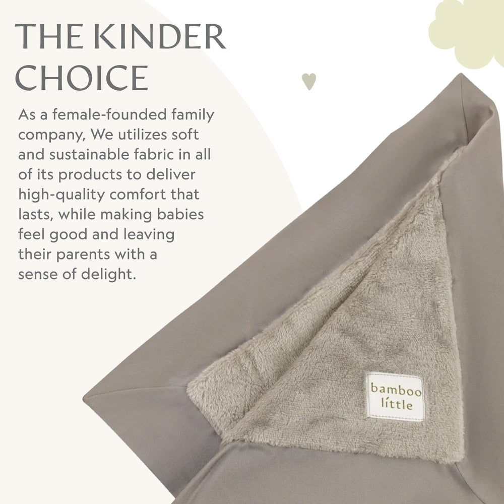 Bamboo Little baby-skin-friendly fabric gray security blanket softening after wash for continued comfort.