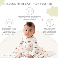 Bamboo Little grip-dotted footies help babies grip and move safely