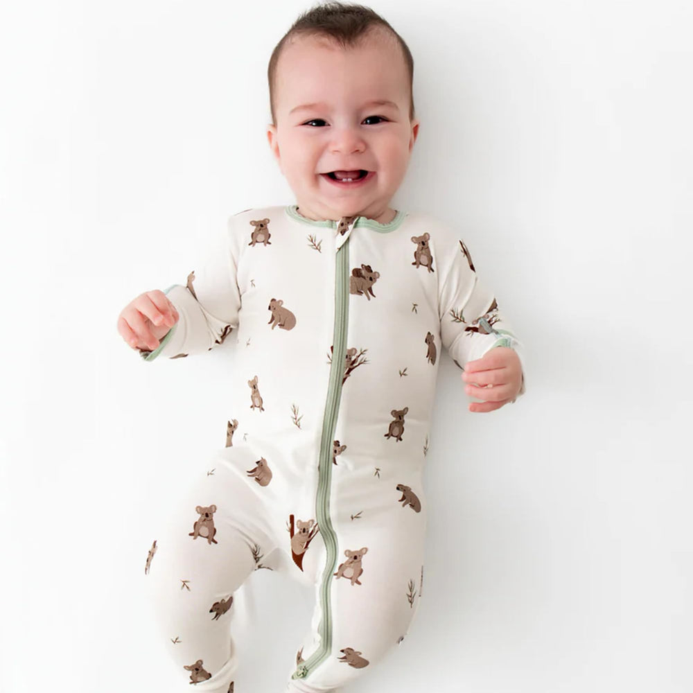 Bamboo Little packaging shot highlights premium baby clothes and quality.