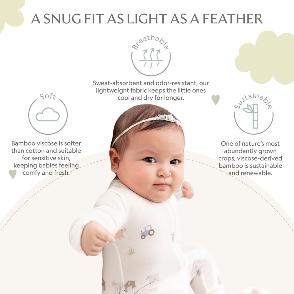 Bamboo Little foldover mittens protect delicate skin during sleep