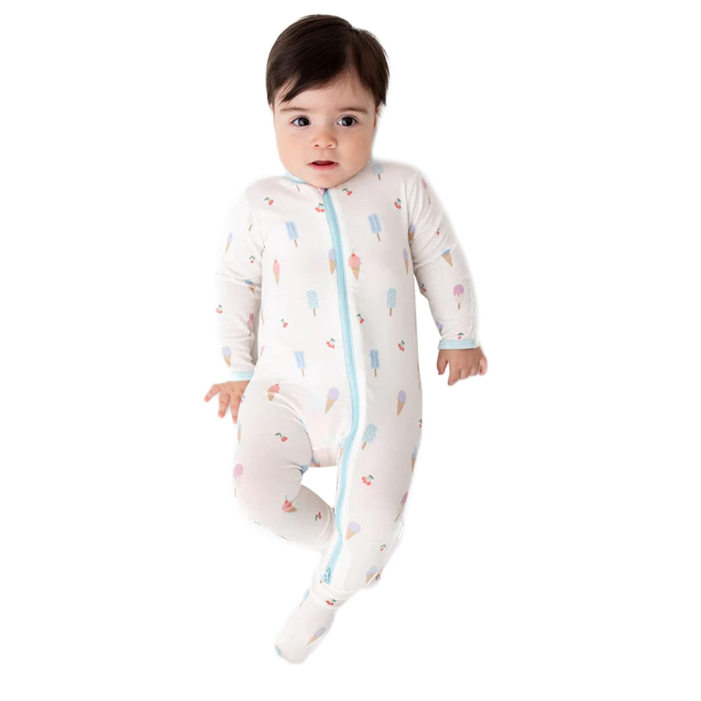 Bamboo Little Icecream gender-neutral newborn sleeper set