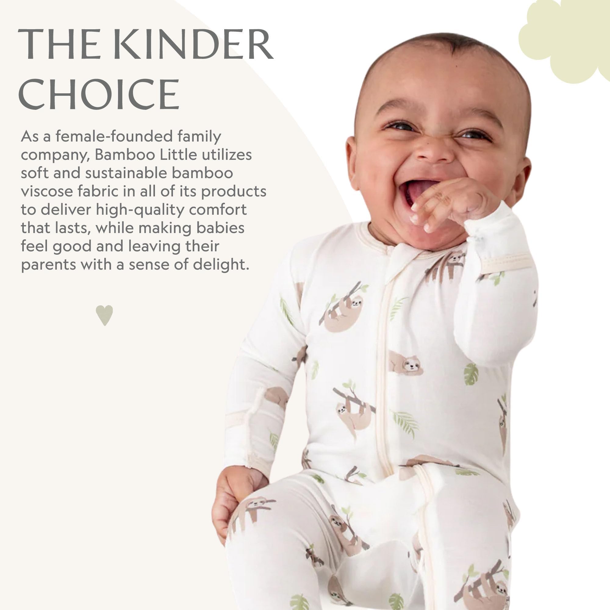 Bamboo Little sloth print keeps baby cozy during naps
