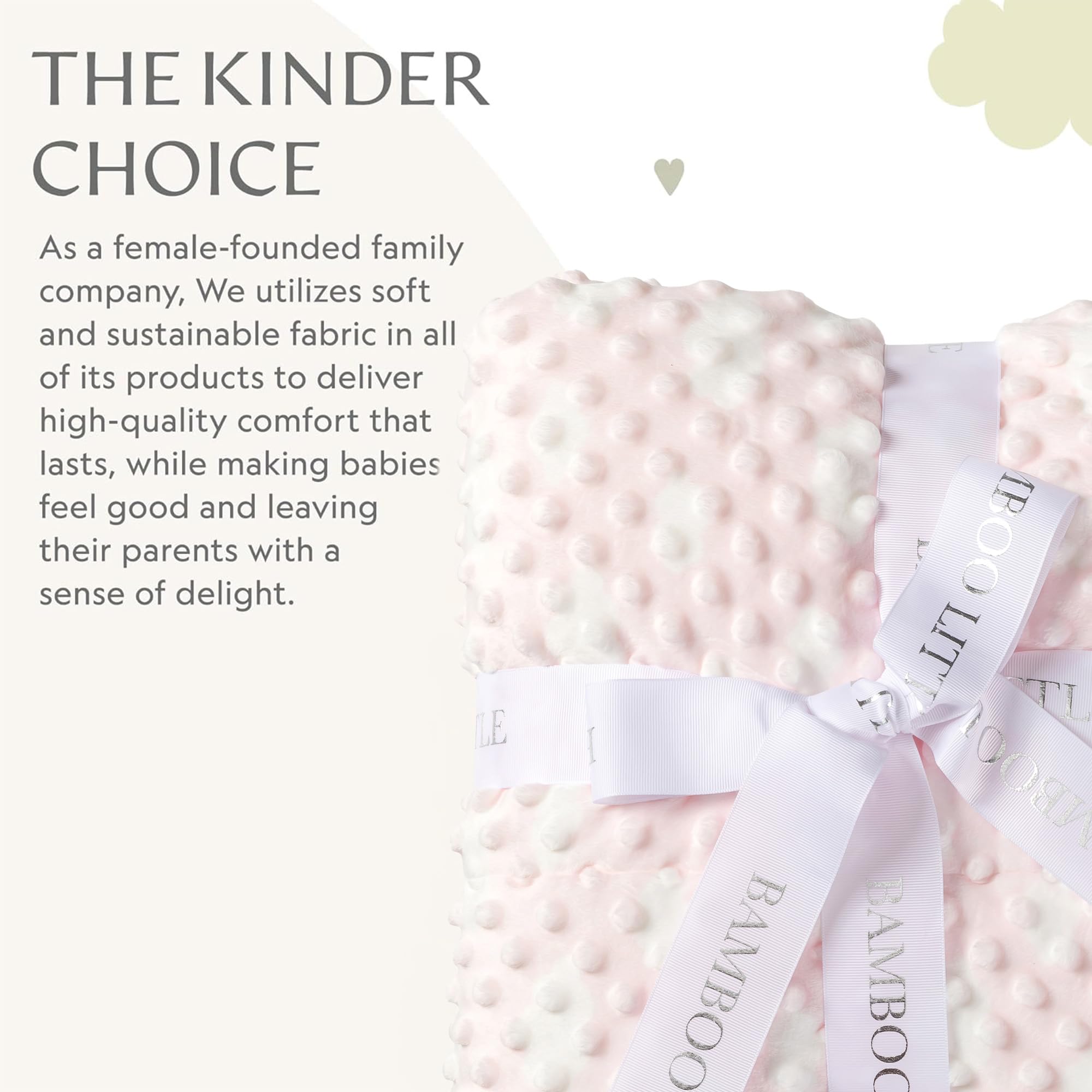 Bamboo Little Ultra-Soft Blanket pink-option pairs soft touch with newborn cuddles.