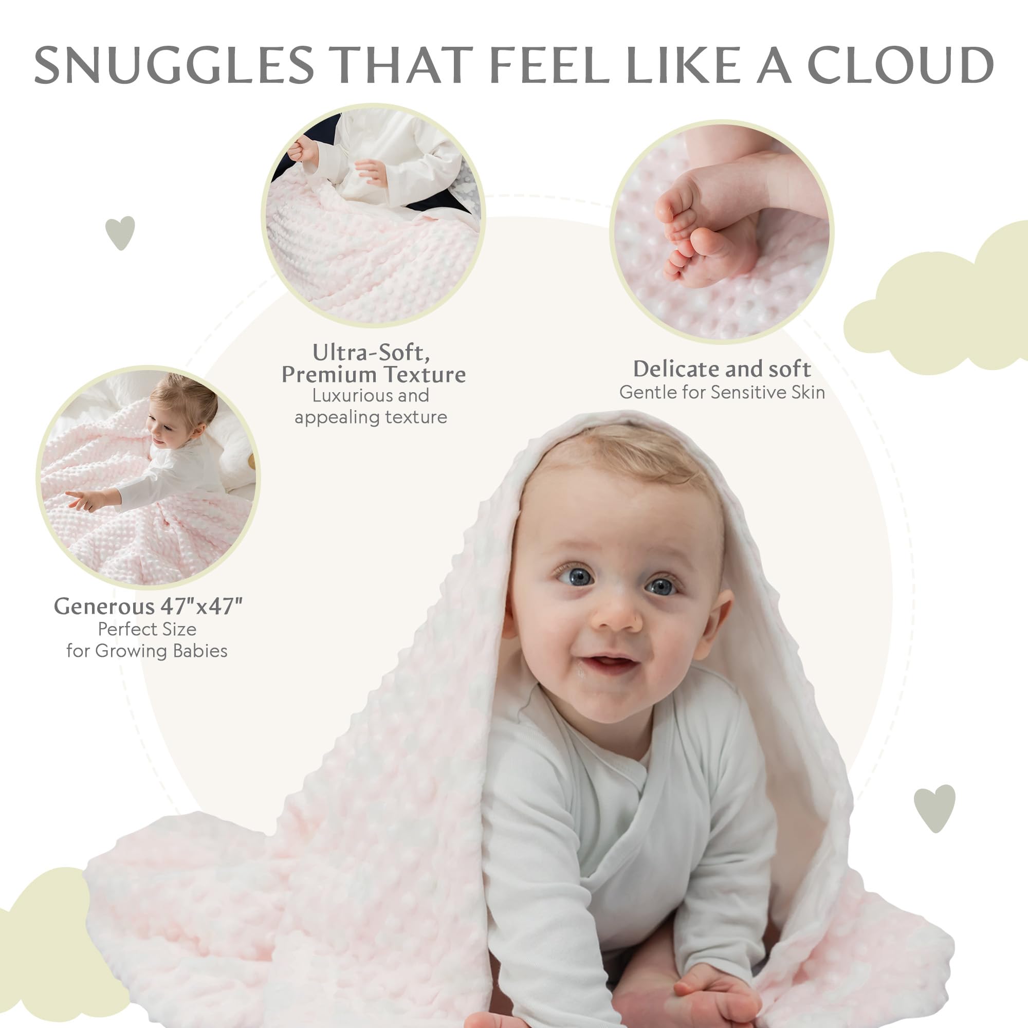 Bamboo Little Ultra-Soft Blanket spread-nursery-gray-neutral adds cozy year-round warmth.