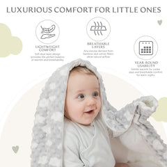 Bamboo Little Ultra-Soft Blanket in stroller use, lightweight breathable comfort