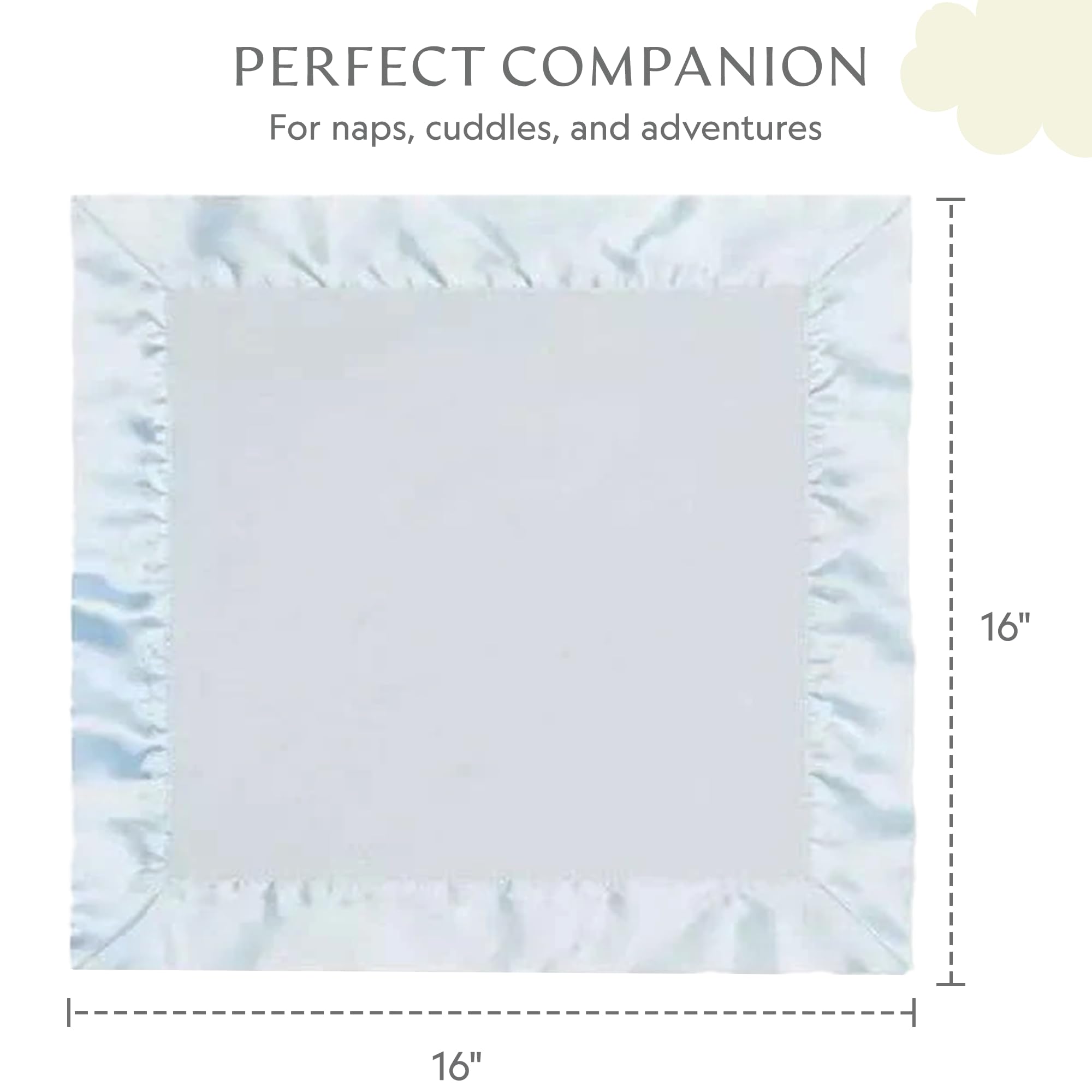 Bamboo Little Ultra-Soft Lovey blue durable construction suggests long-lasting baby companion.