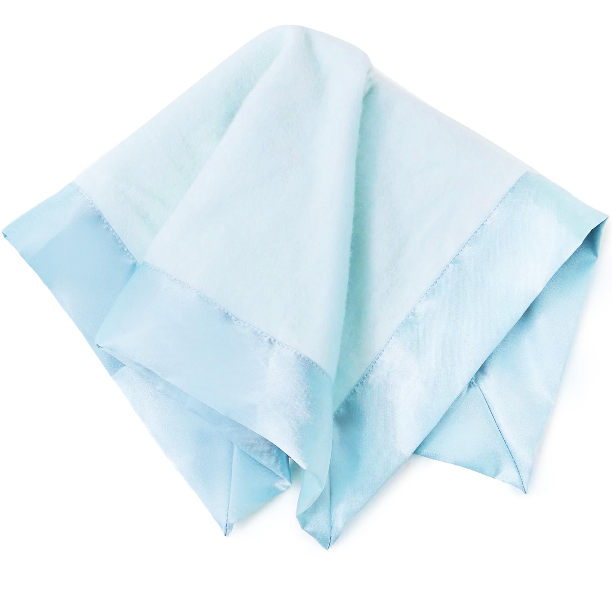 Bamboo Little Ultra-Soft Lovey blanket blue front view shows cozy fleece for nap-time comfort.