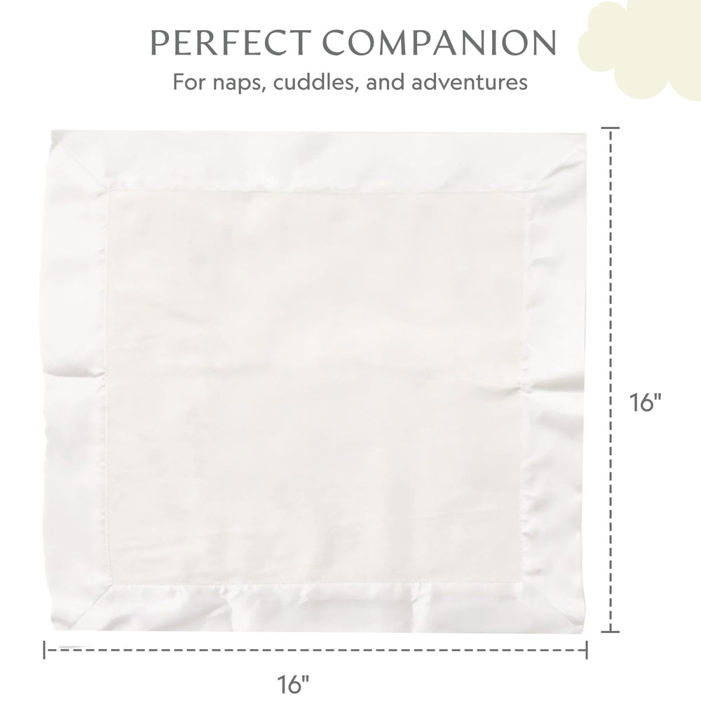 Bamboo Little Lovey care label highlights machine-washable, easy care features