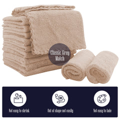 BAMBOO QUEEN washcloths 10x10 close-up, highly absorbent fibers for quick bath time