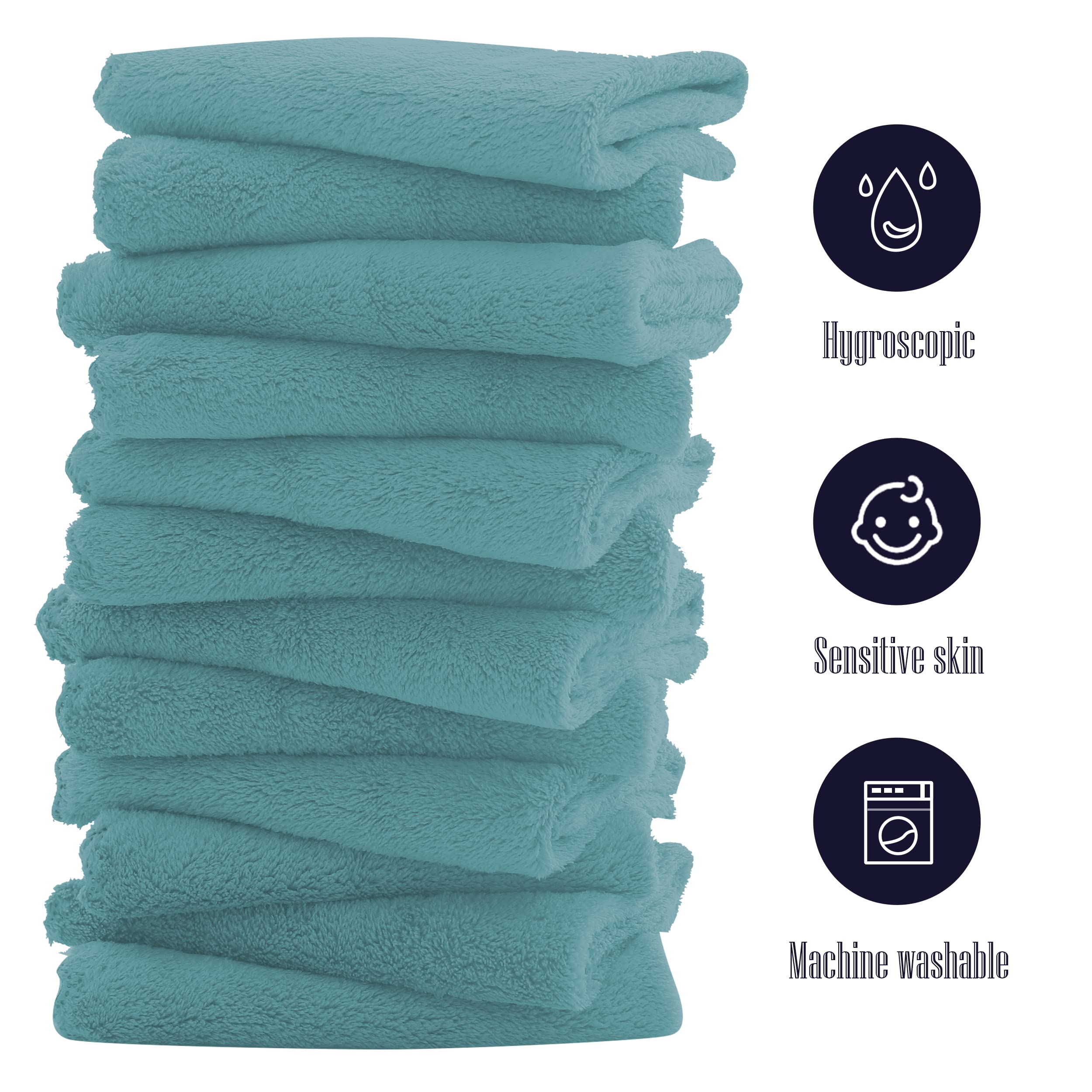 Bamboo Queen coral fleece washcloths provide gentle skin-friendly cleansing for newborns.