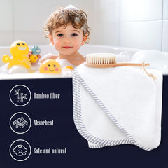 BAMBOO QUEEN 2-pack baby towels versatile bathing set