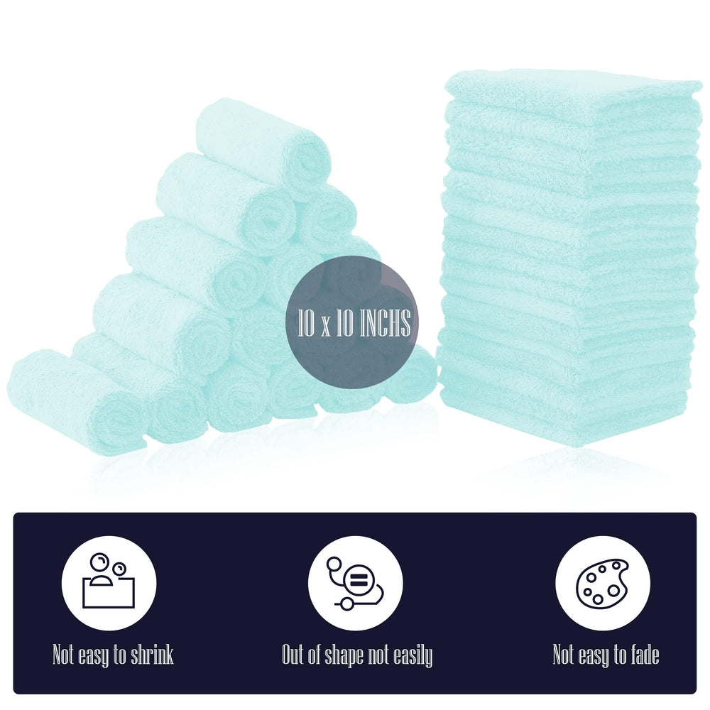 Bamboo Queen washcloths showing fast absorbency and foam during bath