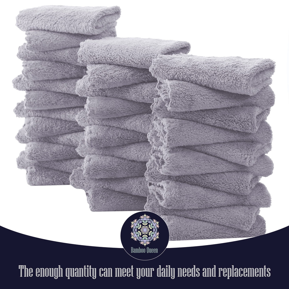 Bamboo Queen washcloth demonstrating quick foam and high absorbency