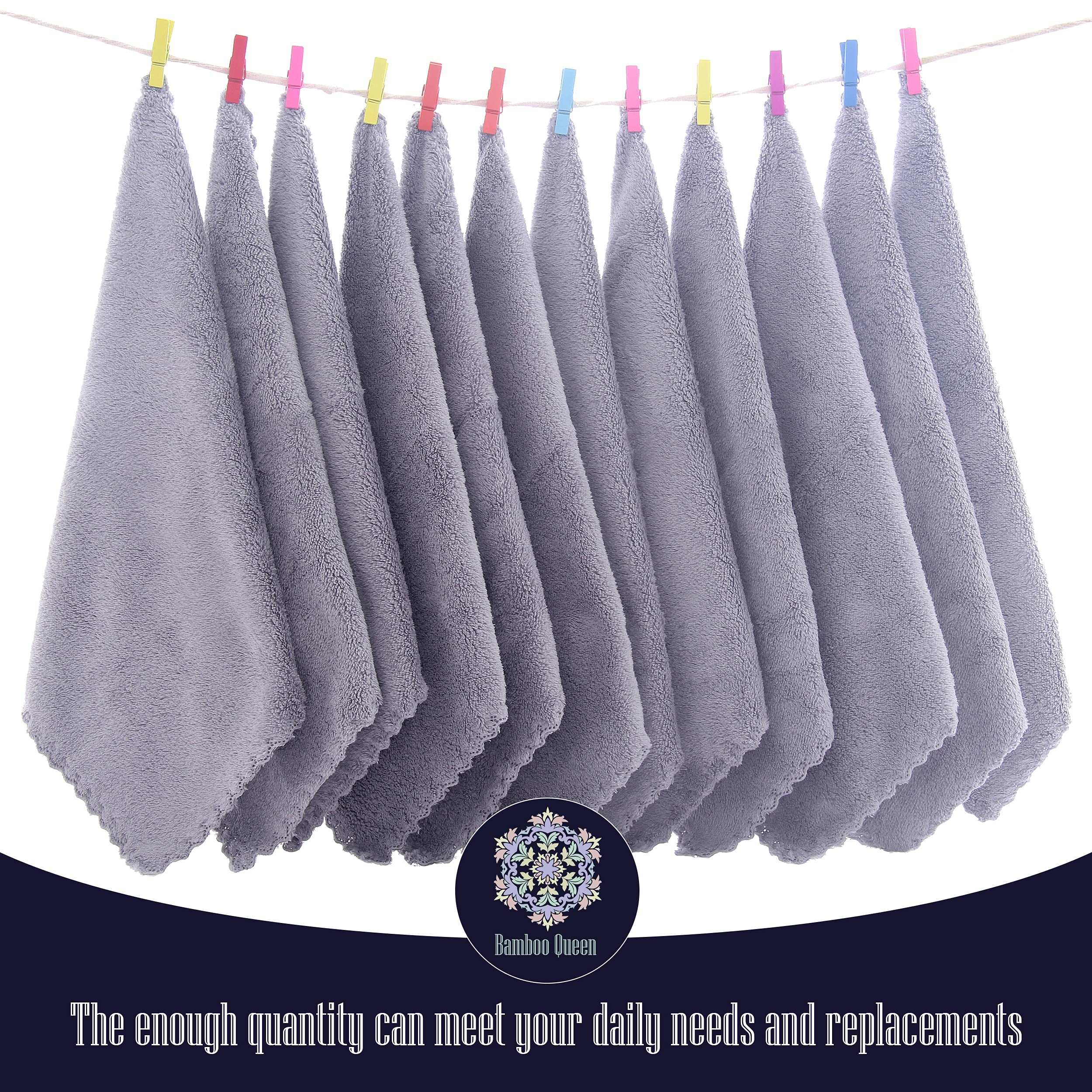 Bamboo Queen ultra-absorbent washcloths—quick foam with soap.