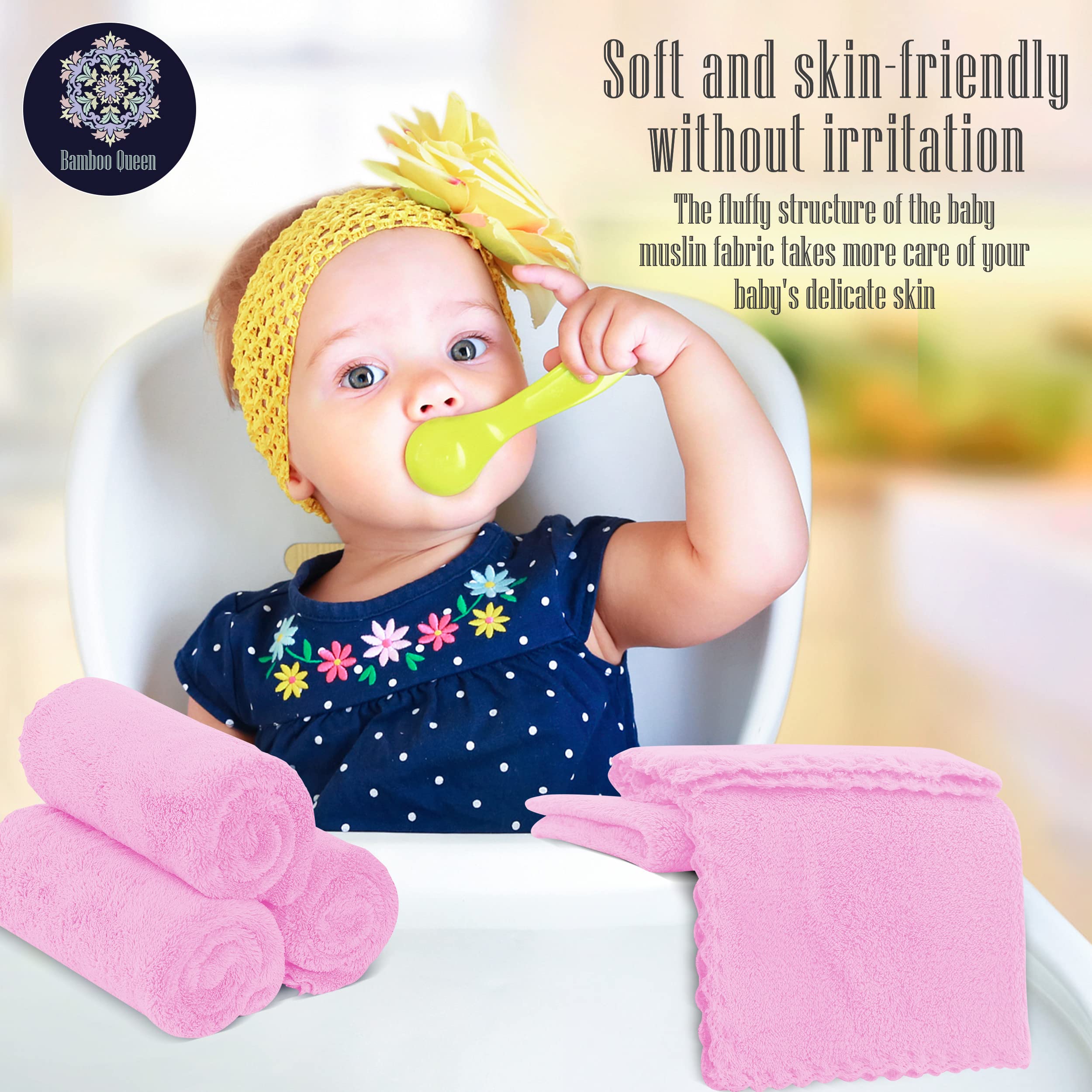 Bamboo Queen baby bath time shot shows gentle cleansing for newborns.