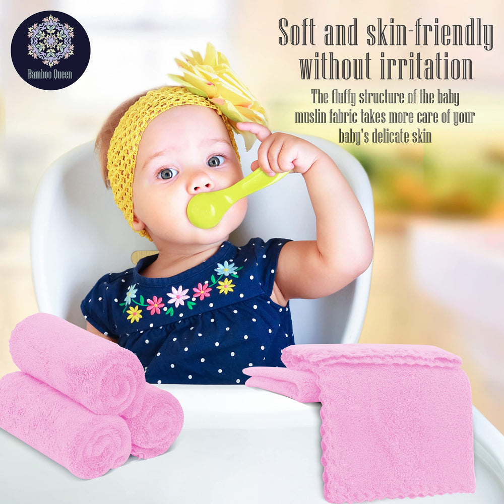 Bamboo Queen baby bath time shot shows gentle cleansing for newborns.