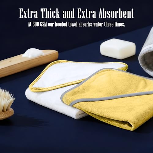 BAMBOO QUEEN unisex white and grey towel ideal baby shower gift