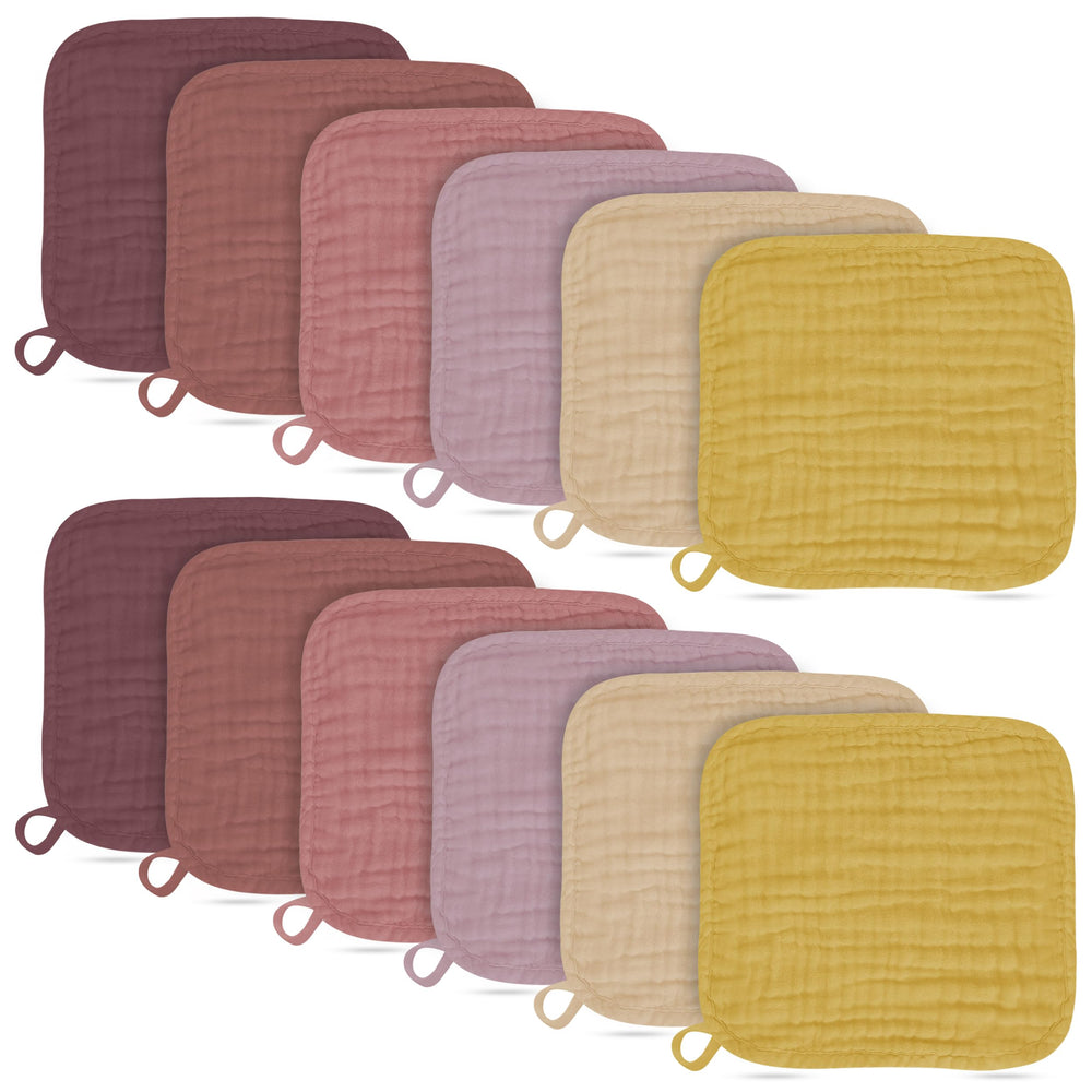 BAMBOO QUEEN baby washcloths 12x12 flat view offer gentle cleansing.
