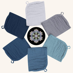 BAMBOO QUEEN 12x12 inch washcloths bundle ready for newborn baths and gentle cleaning