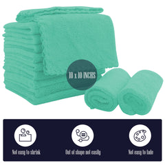 BAMBOO QUEEN microfiber baby washcloths in coral fleece, plush and skin-safe for newborns