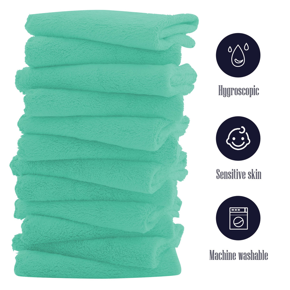 BAMBOO QUEEN 16-pack washcloths durable, easy-dry fabric for busy families