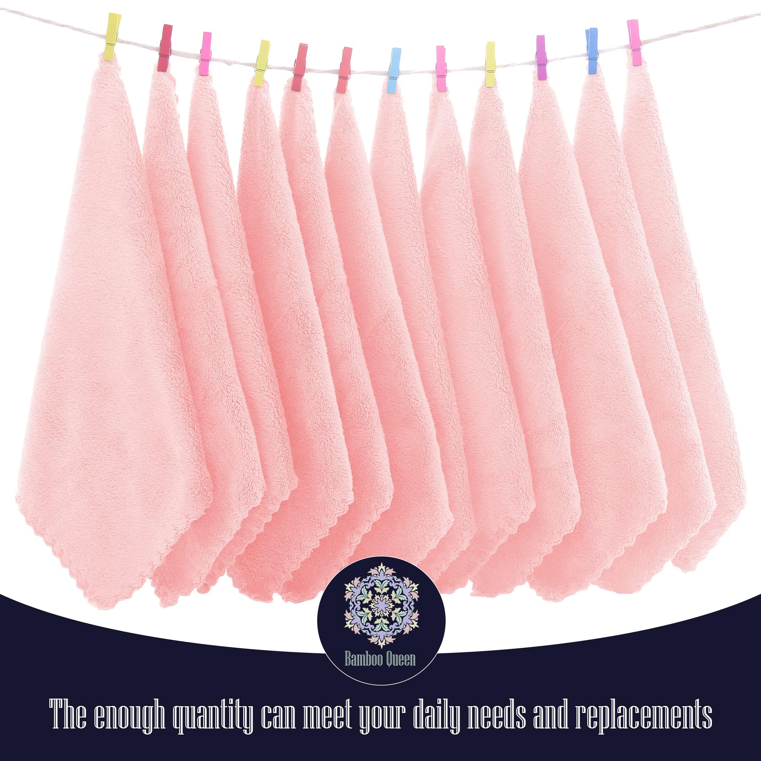 Bamboo Queen pink washcloths ideal for baby showers and gifting