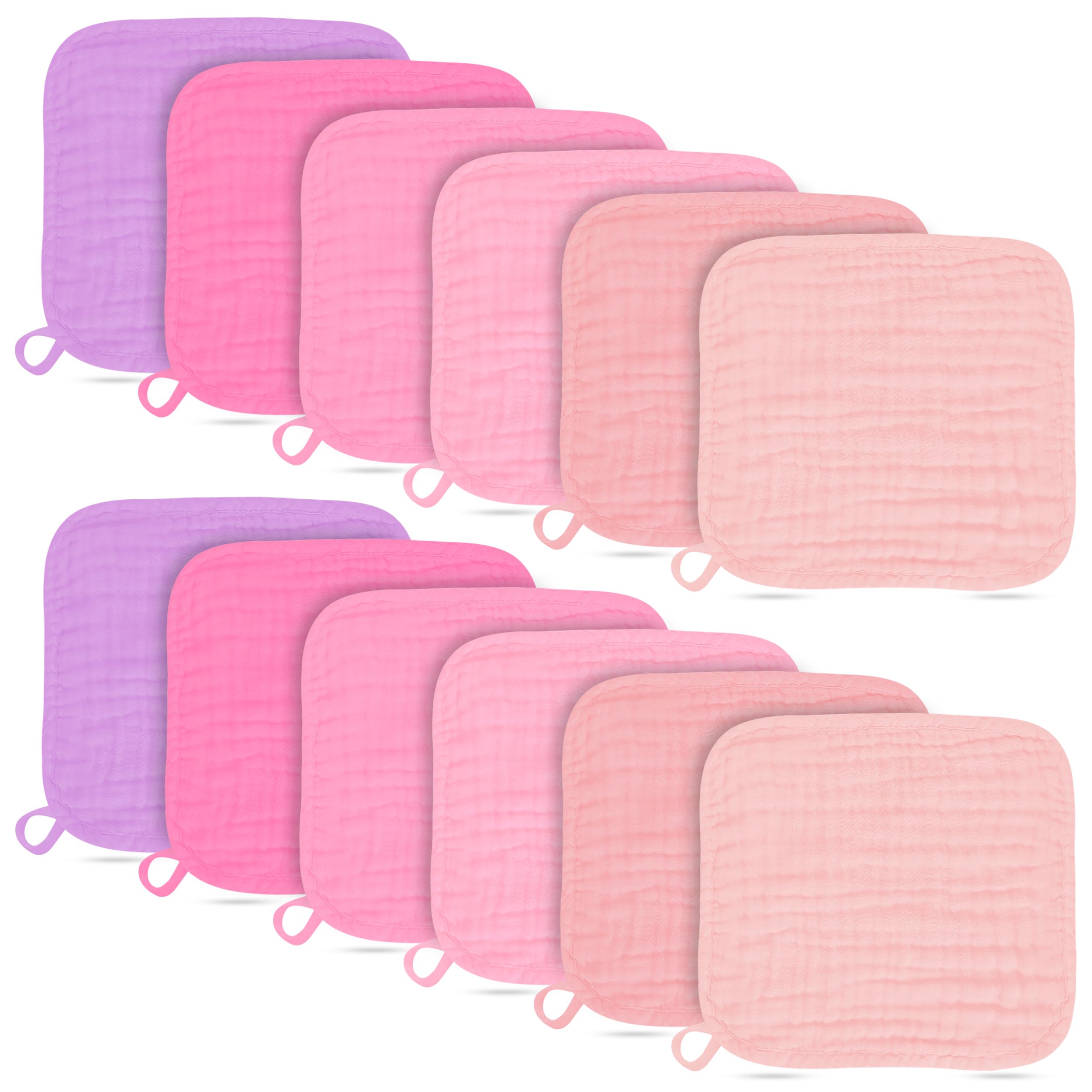 Bamboo Queen baby washcloths in pink Sakura series offer gentle softness for newborn baths.
