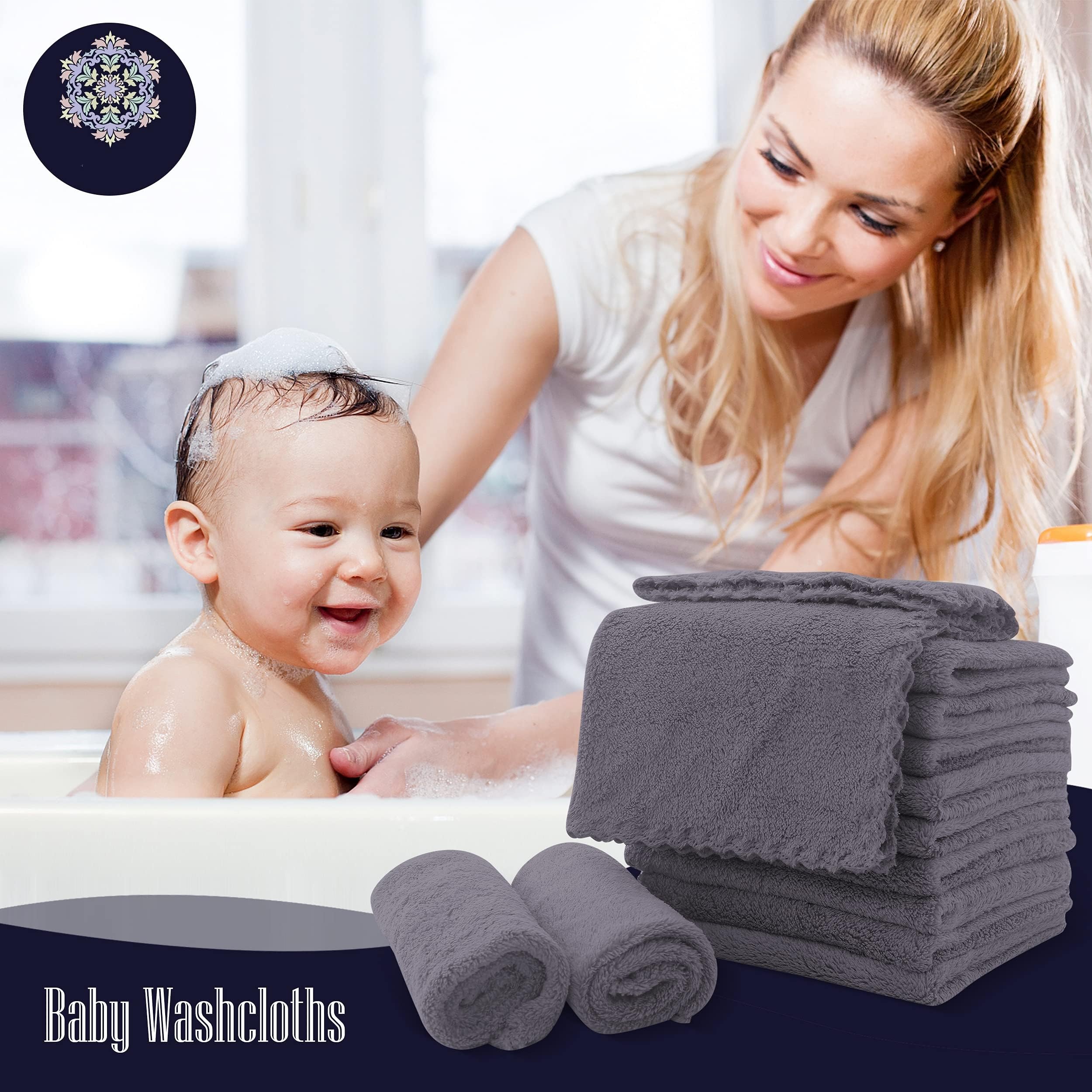 BAMBOO QUEEN washcloths demonstrate rapid water and soap absorption during bath