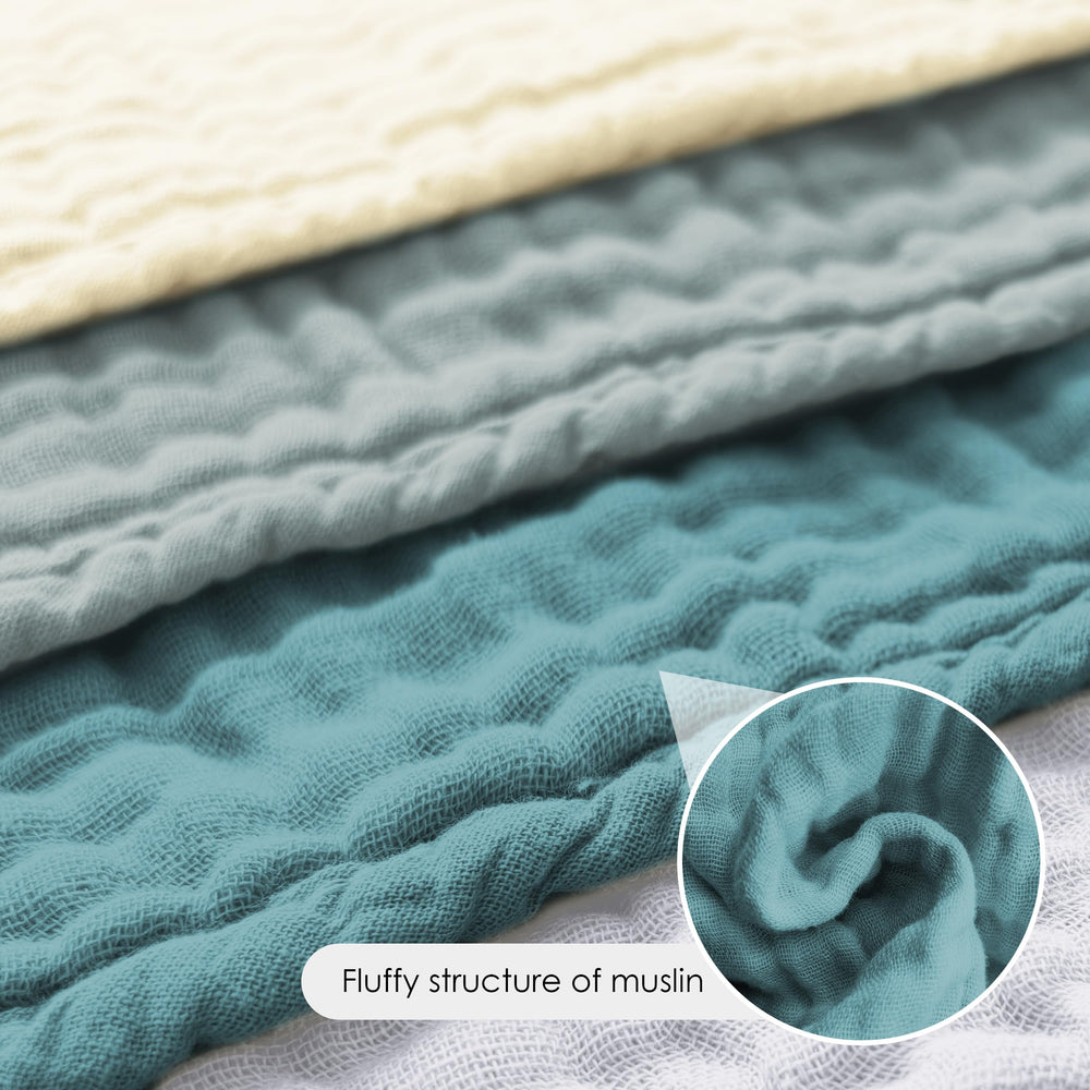 BAMBOO QUEEN 20x10 inch burp cloth demonstrates generous shoulder coverage.