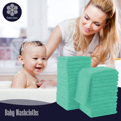 Bamboo Queen multi-use washcloths suitable as burp cloths and face cloths.
