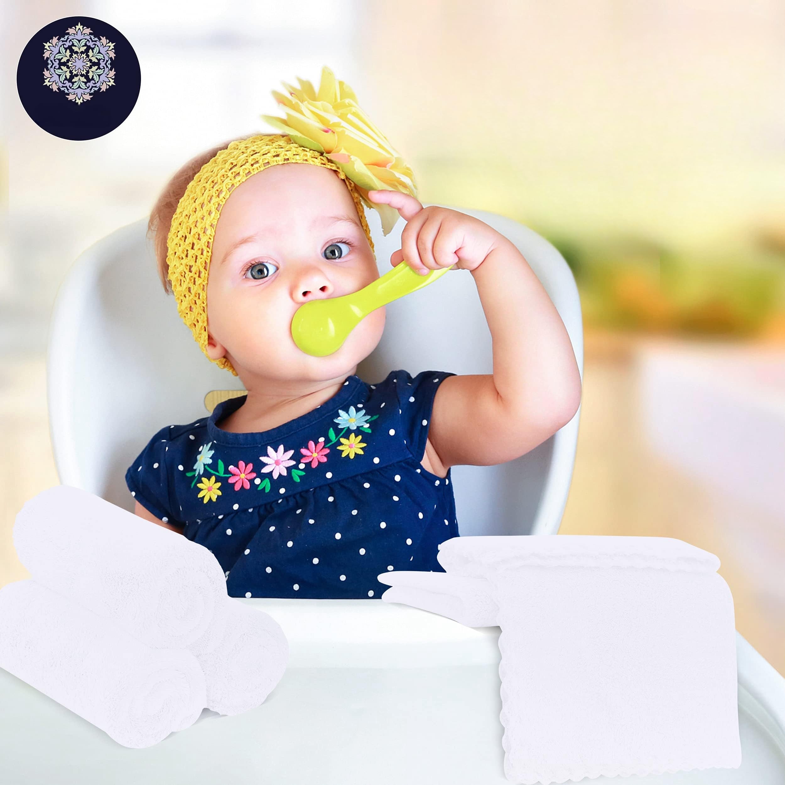 Bamboo Queen multiuse baby washcloths are versatile for wipes, burp cloths, and bath cloths.